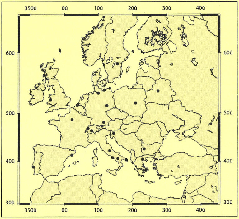 One of the first EARLINET maps date back on September 2003